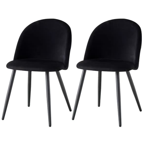Matstolar, Nordisk Design, Sammet Material, Svart