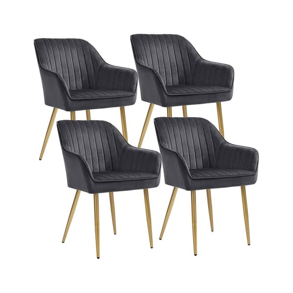 Set med 4 stoppade matsalsstolar