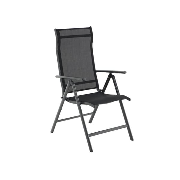 Set med 4 trädgårdsstolar svarta
