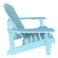 Miniatyrbild 3 av 7: AXI Carmen Adirondack trästol i blå | Trädgårdsstol / loungestol i trä för 1 person med armstöd & högt ryggstöd | 90 x 78 x 93 cm