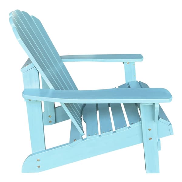 AXI Carmen Adirondack trästol i blå | Trädgårdsstol / loungestol i trä för 1 person med armstöd & högt ryggstöd | 90 x 78 x 93 cm