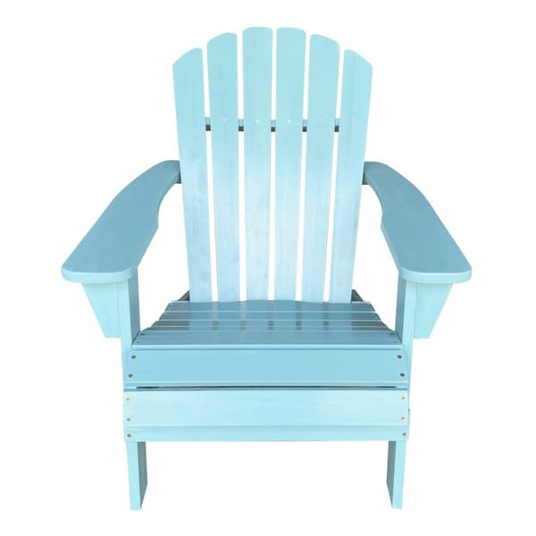 AXI Carmen Adirondack trästol i blå | Trädgårdsstol / loungestol i trä för 1 person med armstöd & högt ryggstöd | 90 x 78 x 93 cm