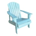 Miniatyrbild 5 av 7: AXI Carmen Adirondack trästol i blå | Trädgårdsstol / loungestol i trä för 1 person med armstöd & högt ryggstöd | 90 x 78 x 93 cm