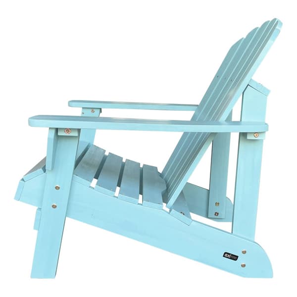 AXI Carmen Adirondack trästol i blå | Trädgårdsstol / loungestol i trä för 1 person med armstöd & högt ryggstöd | 90 x 78 x 93 cm