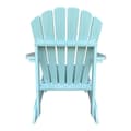 Miniatyrbild 2 av 7: AXI Carmen Adirondack trästol i blå | Trädgårdsstol / loungestol i trä för 1 person med armstöd & högt ryggstöd | 90 x 78 x 93 cm