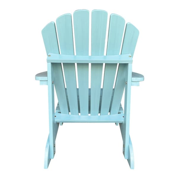 AXI Carmen Adirondack trästol i blå | Trädgårdsstol / loungestol i trä för 1 person med armstöd & högt ryggstöd | 90 x 78 x 93 cm