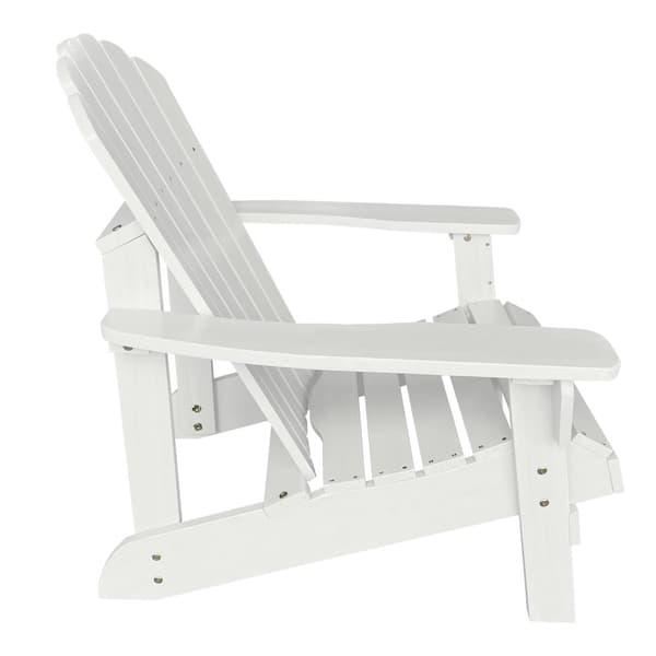 AXI Carmen Adirondack puinen tuoli valkoinen | Puinen puutarhatuoli / oleskelutuoli 1 hengelle käsinojilla ja korkealla selkänojalla | 90 x 78 x 93 cm