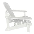 Pikkukuva 3 / 7: AXI Carmen Adirondack puinen tuoli valkoinen | Puinen puutarhatuoli / oleskelutuoli 1 hengelle käsinojilla ja korkealla selkänojalla | 90 x 78 x 93 cm