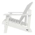 Pikkukuva 4 / 7: AXI Carmen Adirondack puinen tuoli valkoinen | Puinen puutarhatuoli / oleskelutuoli 1 hengelle käsinojilla ja korkealla selkänojalla | 90 x 78 x 93 cm