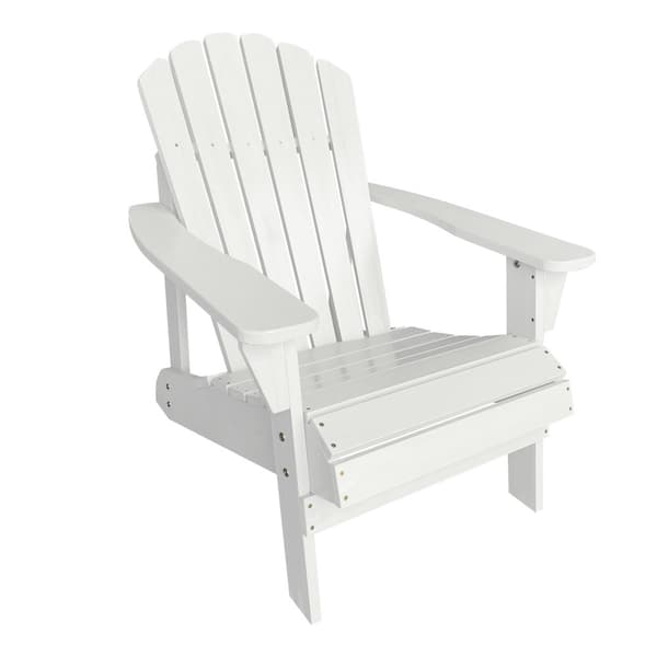 AXI Carmen Adirondack puinen tuoli valkoinen | Puinen puutarhatuoli / oleskelutuoli 1 hengelle käsinojilla ja korkealla selkänojalla | 90 x 78 x 93 cm