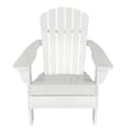 Pikkukuva 6 / 7: AXI Carmen Adirondack puinen tuoli valkoinen | Puinen puutarhatuoli / oleskelutuoli 1 hengelle käsinojilla ja korkealla selkänojalla | 90 x 78 x 93 cm