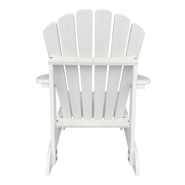 AXI Carmen Adirondack puinen tuoli valkoinen | Puinen puutarhatuoli / oleskelutuoli 1 hengelle käsinojilla ja korkealla selkänojalla | 90 x 78 x 93 cm
