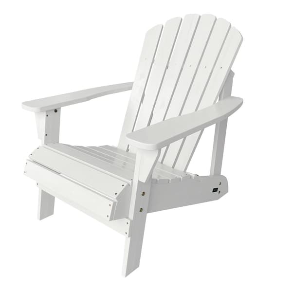 AXI Carmen Adirondack puinen tuoli valkoinen | Puinen puutarhatuoli / oleskelutuoli 1 hengelle käsinojilla ja korkealla selkänojalla | 90 x 78 x 93 cm
