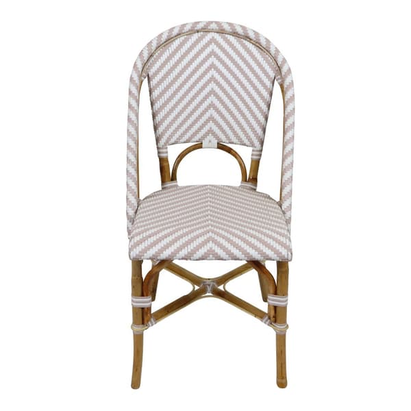 AXI Jacqueline 3-osainen bistrosetti ruskea/valkoinen | Bistrosetti 2 tuolia ja pöytä, rottinki, Vintage Design | Parvekesetti luonnon- ja