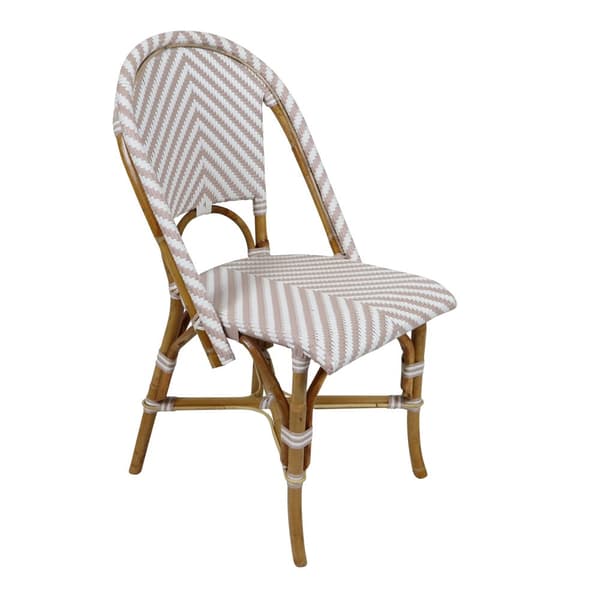 AXI Jacqueline 3-osainen bistrosetti ruskea/valkoinen | Bistrosetti 2 tuolia ja pöytä, rottinki, Vintage Design | Parvekesetti luonnon- ja