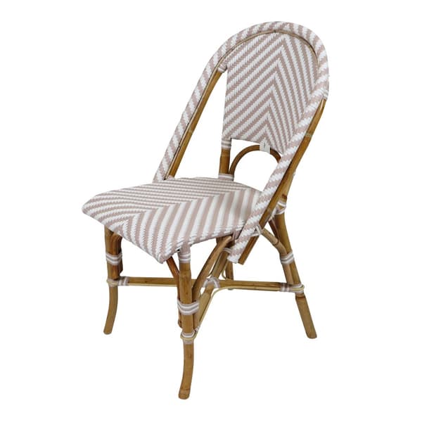 AXI Jacqueline 3-osainen bistrosetti ruskea/valkoinen | Bistrosetti 2 tuolia ja pöytä, rottinki, Vintage Design | Parvekesetti luonnon- ja