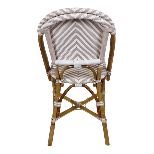 AXI Jacqueline 3-osainen bistrosetti ruskea/valkoinen | Bistrosetti 2 tuolia ja pöytä, rottinki, Vintage Design | Parvekesetti luonnon- ja