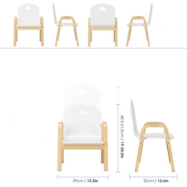 Barnstolar, Justerbar Höjd, Trämaterial