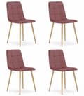 Pikkukuva 1 / 9: KARA-tuoli - pinkki sametti / puunväriset jalat x 4