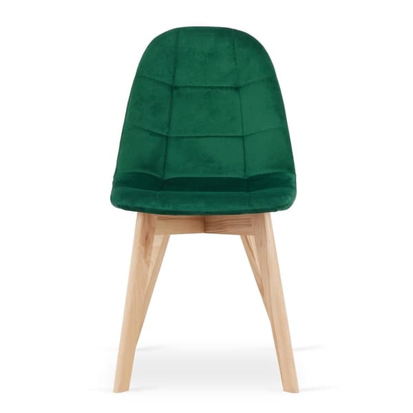 BORA stol - mørkegrøn velour x 4