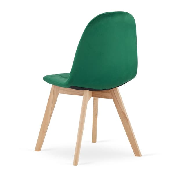 BORA stol - mørkegrøn velour x 4