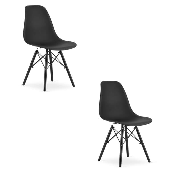 OSAKA stol svart / svarta ben x 2
