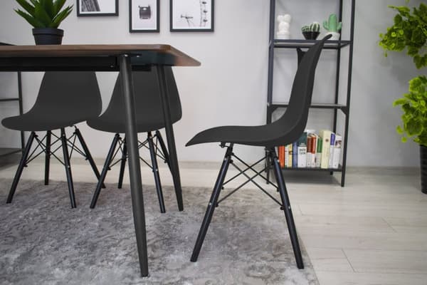 OSAKA stol sort / sorte ben x 4