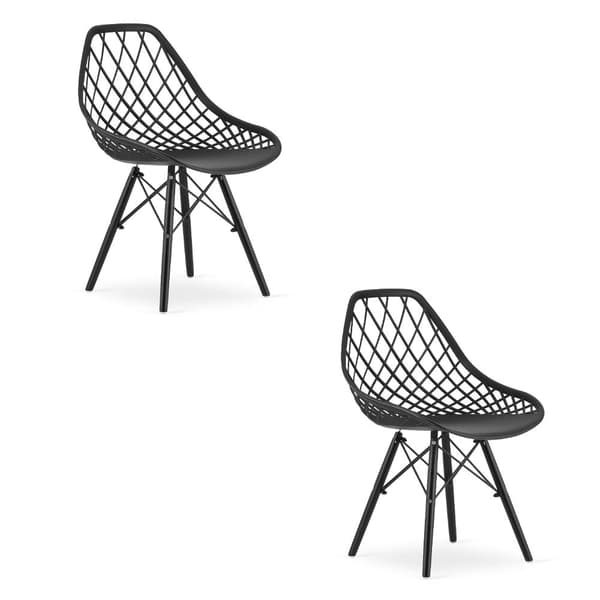 SAKAI Stol - Svart / Svarta ben x 2