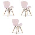 Miniatyrbillede 1 af 7: LAGO Velourstol - pink x 3