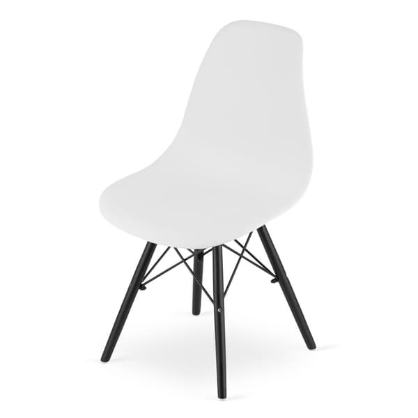 OSAKA stol vit/svart ben x 3