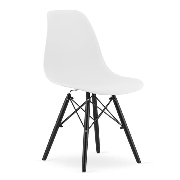 OSAKA stol vit/svart ben x 3
