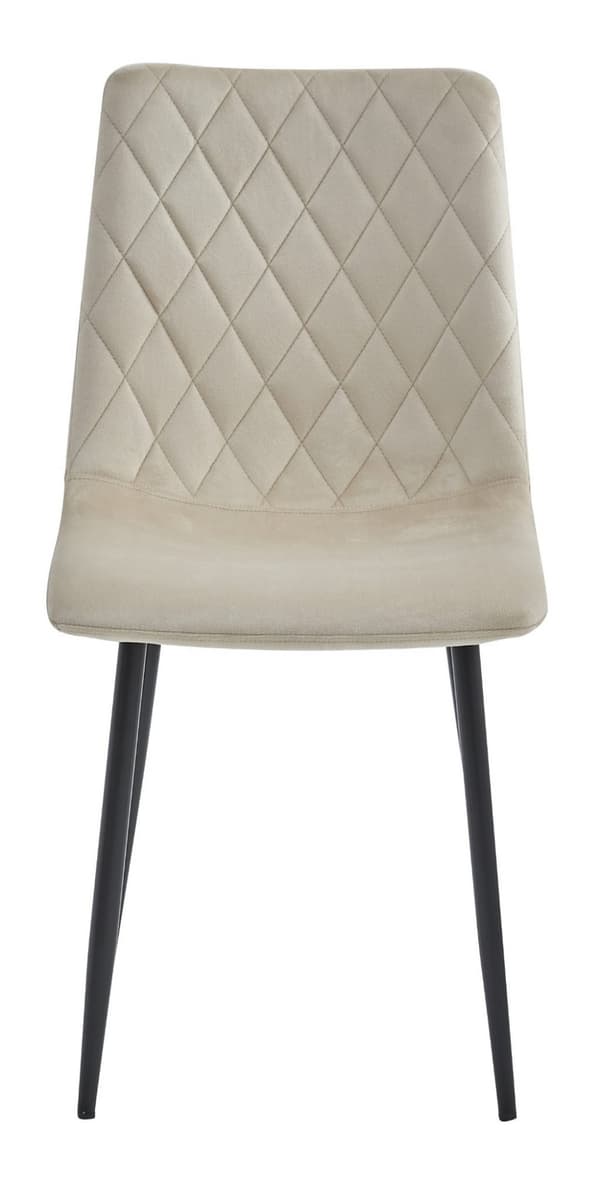 TURIN stol - beige sammet x 2