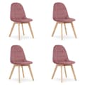Miniatyrbillede 1 af 7: BORA stol - mørkerosa velour x 4