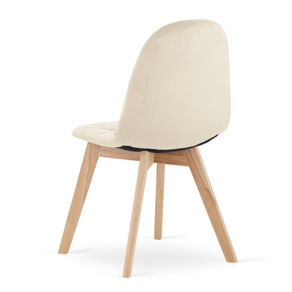 BORA stol - beige sammet x 2