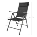 Miniatyrbillede 6 af 6: AXI Mack Campingstole Antracit/sort, sæt med 4 stk.  | Kompakt, sammenklappelig havestol, 7 indstillinger, med pude | Aluminiumsstel | Campingstol