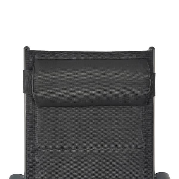 AXI Mack campingstol Antracit/sort, Sæt med 6 stk | Compacte, opvouwbare tuinstoel, 7 standen, met kussen | Aluminium frame | Campingstoel 68 – 97