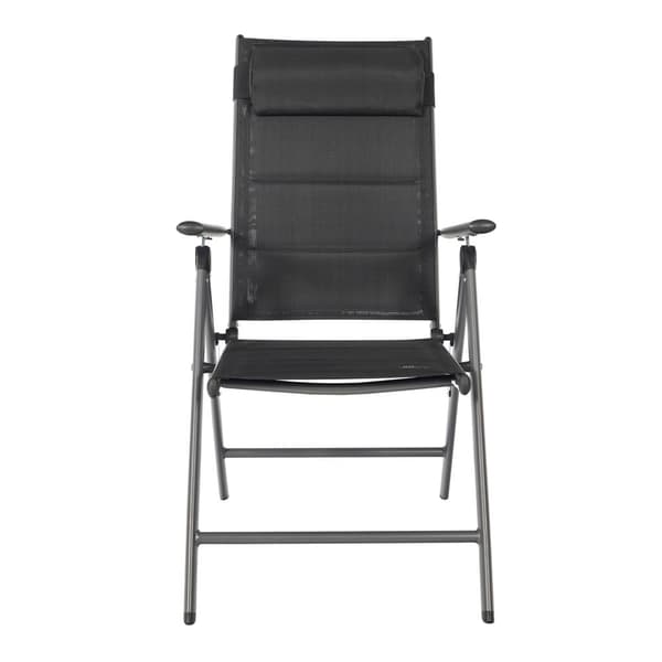 AXI Mack campingstol Antracit/sort, Sæt med 6 stk | Compacte, opvouwbare tuinstoel, 7 standen, met kussen | Aluminium frame | Campingstoel 68 – 97