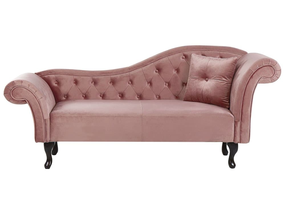 Schäslong H sammet rosa LATTES