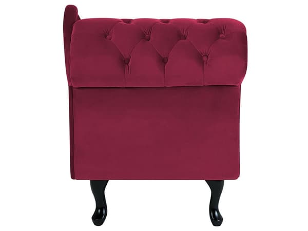 Divaani viininpunainen 170 x 61 x 79 cm sametti puu vaneri vasen napitettu verhoilunaula