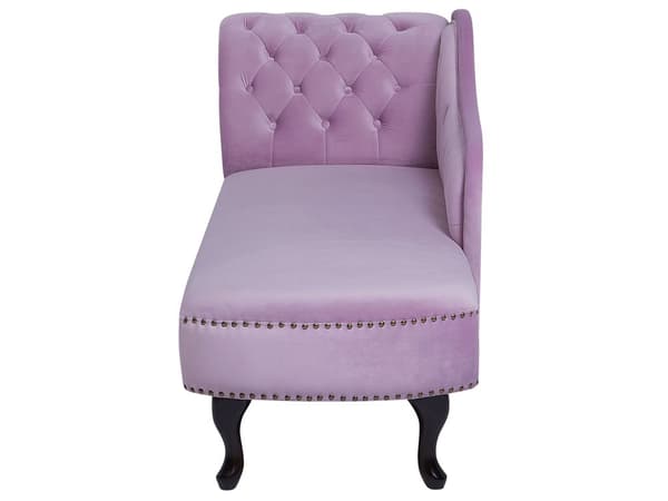 Divaani violetti 170 x 61 x 79 cm sametti puu vaneri vasen napitettu verhoilunaula