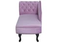Pikkukuva 5 / 11: Divaani violetti 170 x 61 x 79 cm sametti puu vaneri vasen napitettu verhoilunaula