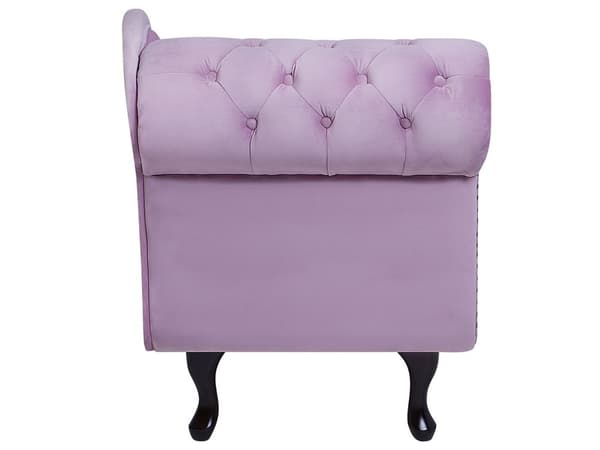 Divaani violetti 170 x 61 x 79 cm sametti puu vaneri vasen napitettu verhoilunaula