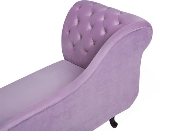 Divaani violetti 170 x 61 x 79 cm sametti puu vaneri vasen napitettu verhoilunaula
