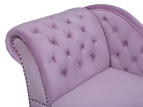 Divaani violetti 170 x 61 x 79 cm sametti puu vaneri vasen napitettu verhoilunaula