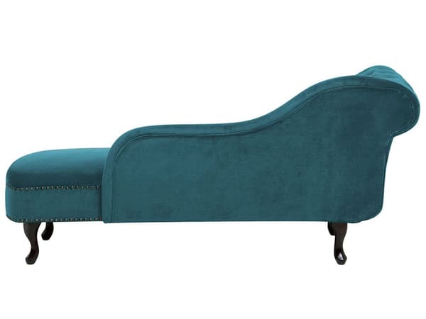 Divaani sinivihreä 170 x 61 x 79 cm sametti puu vaneri vasen napitettu verhoilunaula