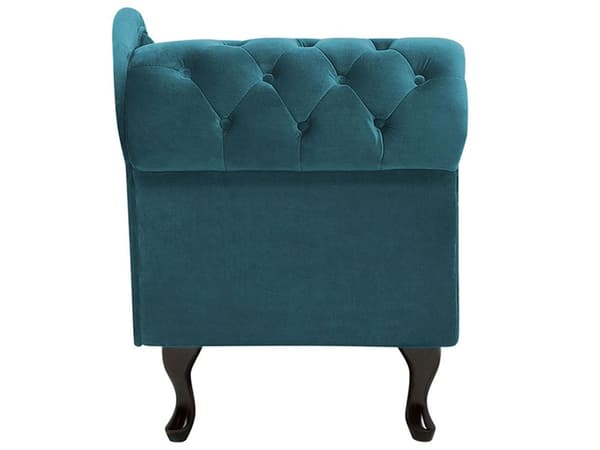 Divaani sinivihreä 170 x 61 x 79 cm sametti puu vaneri vasen napitettu verhoilunaula