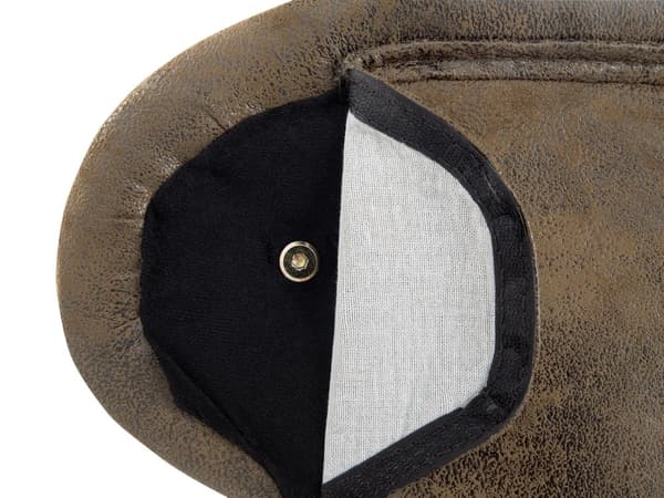 Schäslong Brun Högervänd Konstläder Knappar
