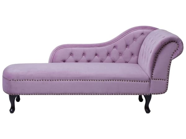 Divaani violetti 170 x 61 x 79 cm sametti puu vaneri oikea napitettu verhoilunaula