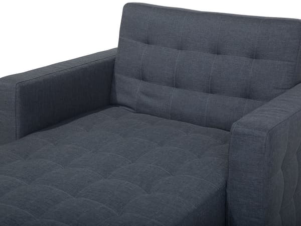 Divaani tummanharmaa 107 x 168 x 83 cm kangasverhoilu metalli puu säädettävä