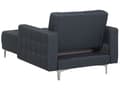 Miniatyrbillede 8 af 11: Chaiselong Mørkegrå Polyester med Skumfyld og Sølv Krom Metalben Daybed Moderne Tuftet Klik Klak Sovefunktion Stue- og Soveværelsesindretning
